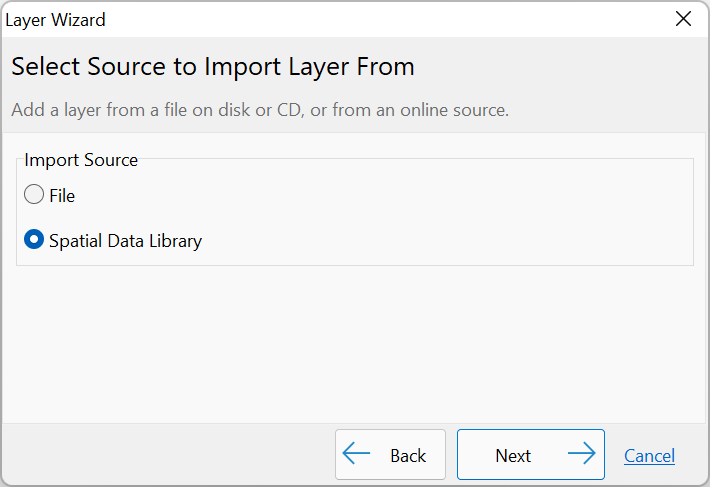 Select Spatial Data Library