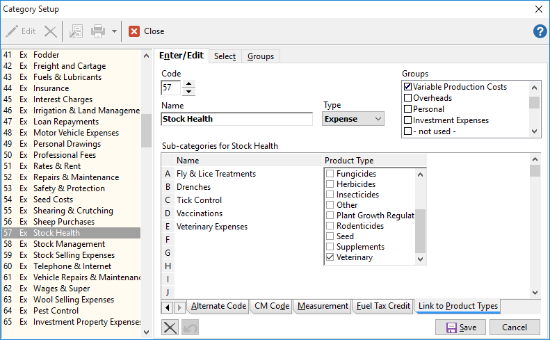 Lstk_cat setup for inventory_v8